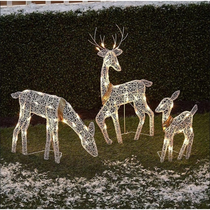 Decoração De Natal Luz Luminosa De Alce De Jardim