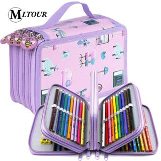 Kawaii Estojo Escolar/Estojo Box/Estojo De Lápis De Quatro Camadas Com 72 Furos De Cor/Material Escolar