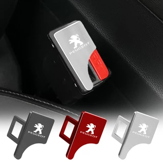 1pcs Logotipo Do Carro Cinto De Segurança Fivela Red/Silver/Black Plug De Trava Acessórios Decorativos Para Peugeot 308 206 207 408 508 RCZ 208 3008 2008 4008