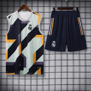 Novo Estilo Padrão Verde Preto Padrão Verde Equipe de Futebol Esportivo Equipe de Treinamento Competitivo Fato de Treinamento Fato de Treinamento de Fato de Manga Curta com Bolsos, Tamanho de Impressão Personalizado, Absorvente de Suor Respirável