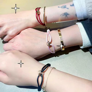 Novo IN Pulseira De Aço Inoxidável 3 Fivelas De Metal Com Fivela De Corrente Multicolor Tamanho Ajustável Para Mulher Homem Unisexo