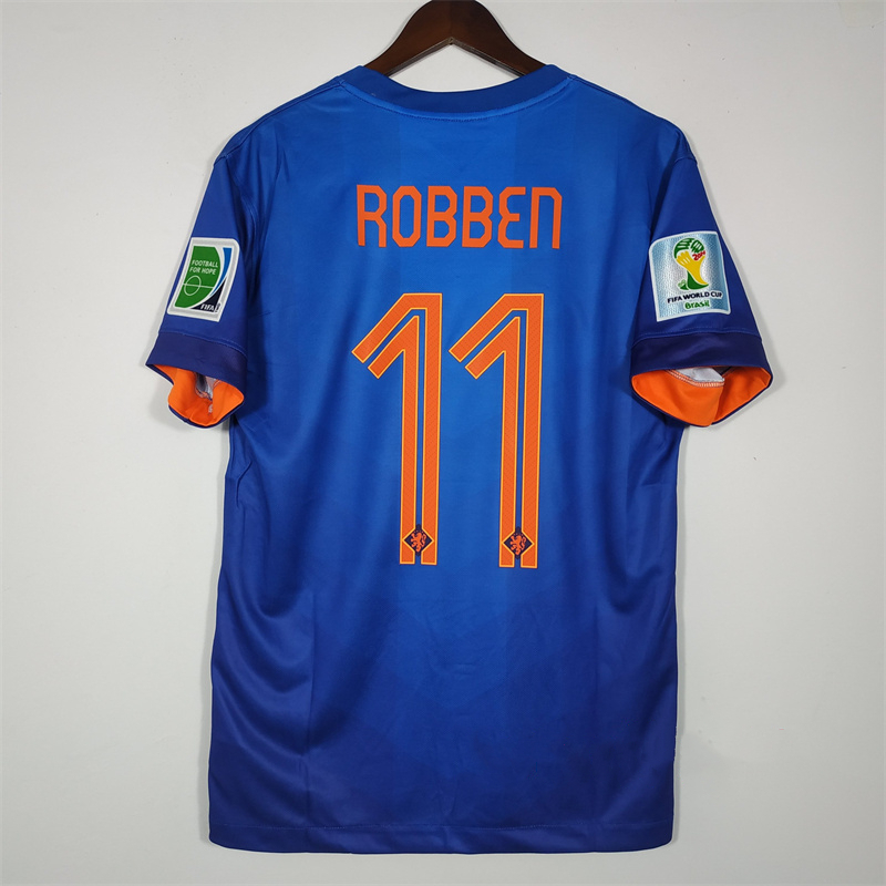 2014 Holanda Camiseta Personalizada ROBBEN , V.PERSIE De Futebol Retro De Alta Qualidade