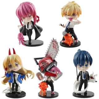1Pcs Japão Anime Chainsaw Man Figura Denji Pochita Power Hayakawa Aki Makima Orange Dog Demon Q Versão PVC Figuras De Ação Modelo Doll Toys
