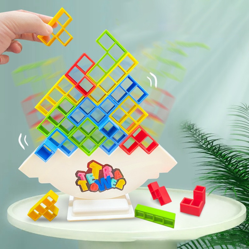 Montessori Tower Building Blocks para crianças, árvore colorida