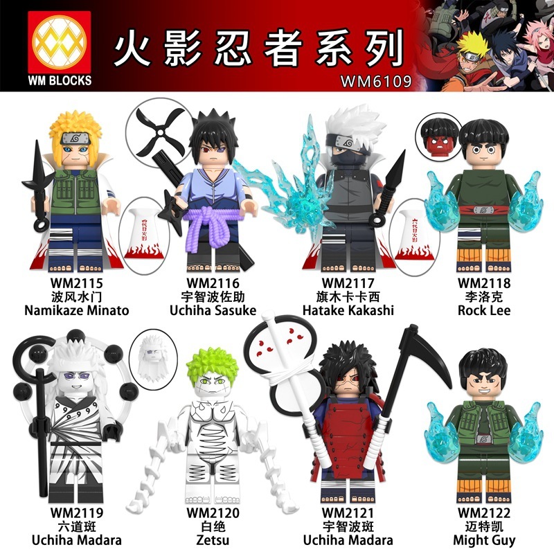 Em promoção! Naruto, Sasuke, Kakashi, Uchiha Tijolos, Blocos De