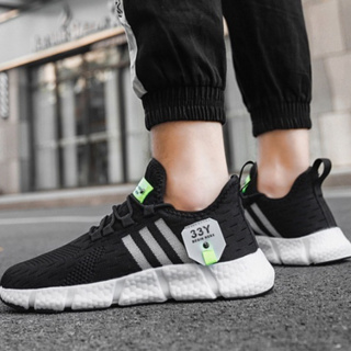 Moda Clássica Tênis De Corrida Esportiva Masculino E Feminino Material Ultraleve Leve Respirável Branco/Preto Tamanho 36-45