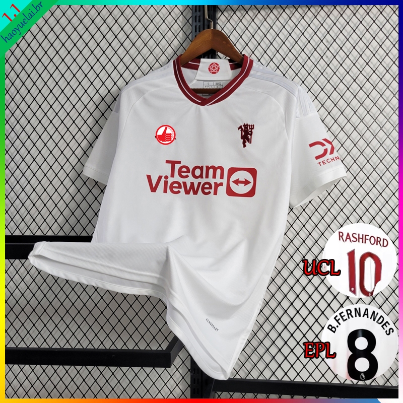 Camisa De Time Masculina 23/24 Futebol Branca MU