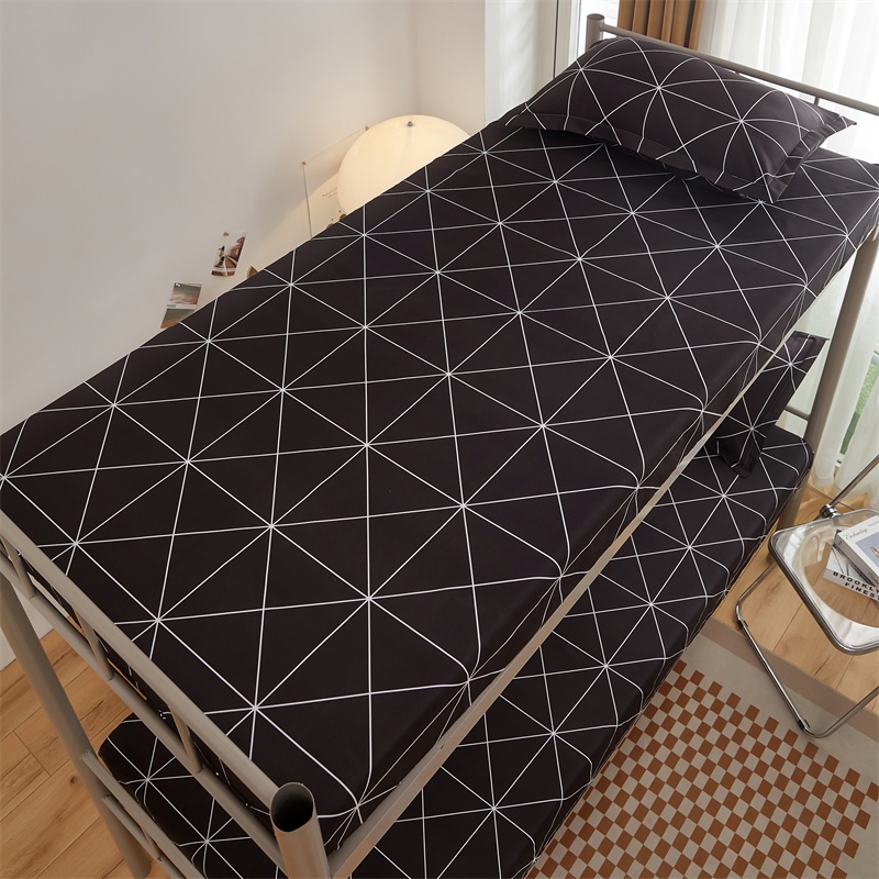 DANSUNREVE Lençol De Cama Preto Capa De Colchão Com Desenho De Listras ...