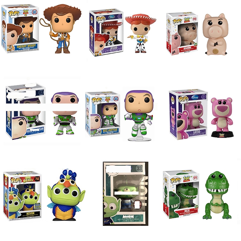 Funko Pop Disney: Toy Story -Rex/ Woody/ Jessie/ Buzz Lightyear/ Alien/ Hamm Action Figure Boneco De Ação Brinquedo 02 13 19 33 170 171 758