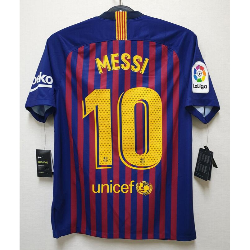 18 19 Retro Barcelona Casa Camisa De Futebol 10 MESSI 8 A.INIESTA 11 NEYMAR JR 9 SUAREZ 14 COUTINHO Adulto