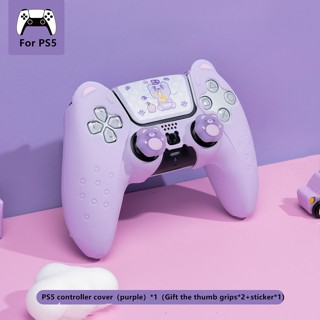 GeekShare Capa protetora de silicone antiderrapante Cat Paw PS4 para  controle sem fio DualSense do Playstation 4 - Rosa