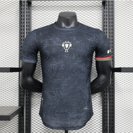 2023 Camisa De Futebol Versão Jogador Preta