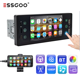 ESSGOO 5 " Espelho Link Reprodutor De Carro Tela IPS Único Din Bluetooth MP5 Player De Vídeo FM Rádio Estéreo Para TF/USB