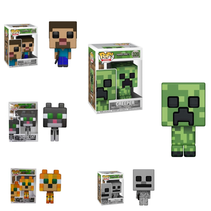 Bonecos de Vinil 8-bit do Game Minecraft  Brinquedos de minecraft, Steve  minecraft, Mine craft party