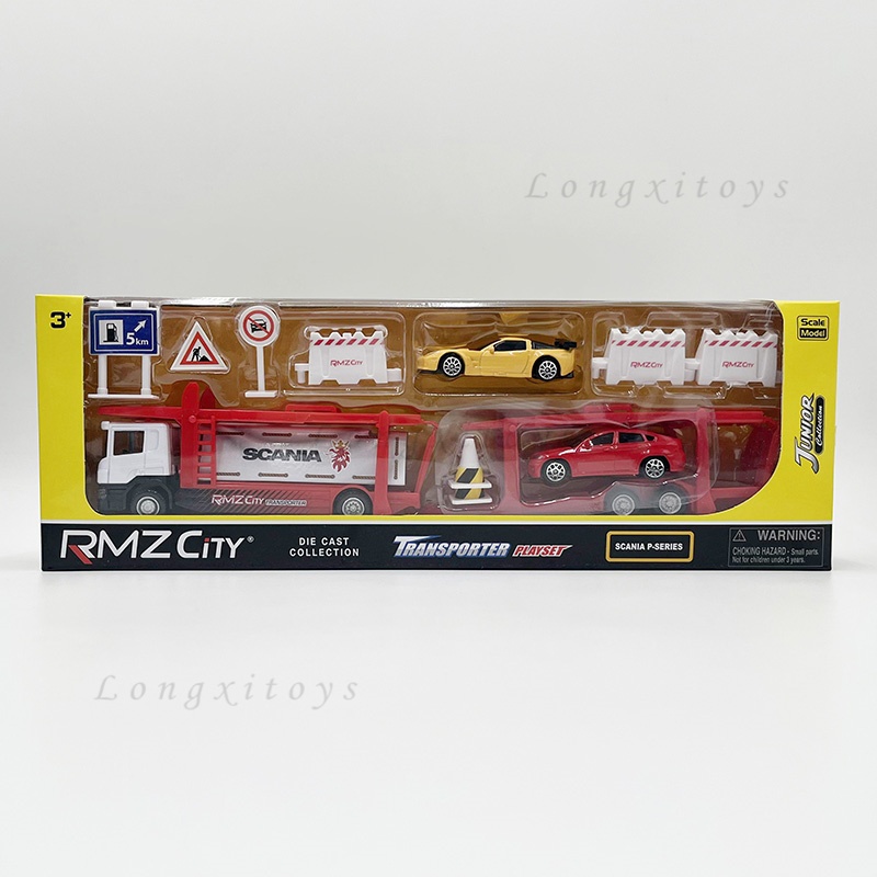 RMZ City 1 64 Diecast Transporter Playset Toy Scania S rie P R plica De Ve culos De Caminh o Presentes Para Crian as