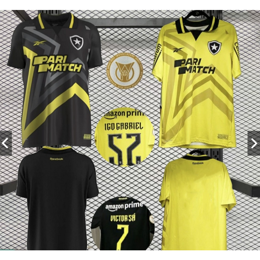 Camisa do Botafogo Team (P-4GG) 2023/2024 BTFG I Thai Home Preto e Branco 1:1 Chinabiaozi.br