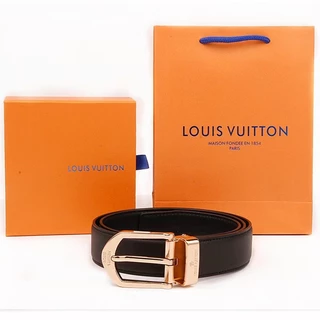 L _ Belt Black Style Cinto De Couro Genuíno Moda Homem E Mulher (Ouro)