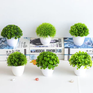 Planta Artificial Grama Bola Miniascape Party Bonsai Peças De Mesa Centro Office Home Decor