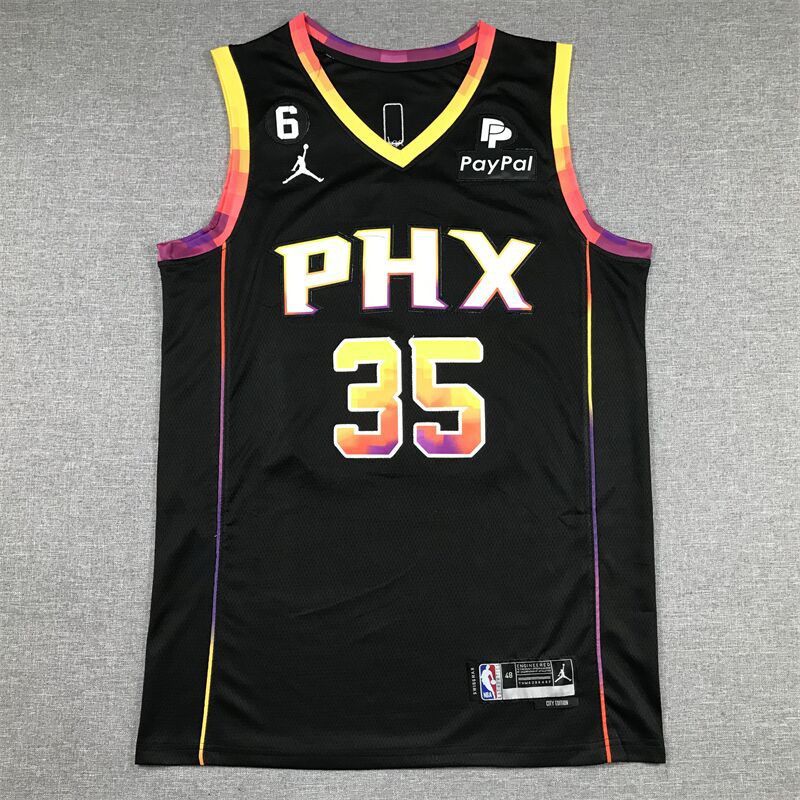 Masculino Basquetebol Camisa Phoenix Suns Kevin Durant Preto 2023NBA Jogador Jersey