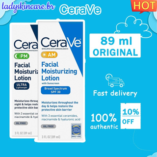 Cerave Am / pm Loção Facial Hidratante 89ml Loção Ultra Leve SPF30 | Gel Ultra Leve