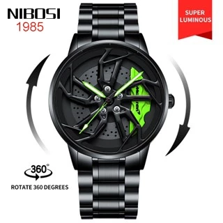 Relógio de Roda Nibosi High-End Genuíno McLaren540C Relógio de Esqueleto Tridimensional