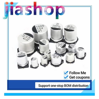 Capacitor Eletrolítico SMD Alumínio 10UF 22UF 47UF 100UF 220UF 330UF 470UF 1000UF 6.3V 10V 16V 25V 35V 50V Novo