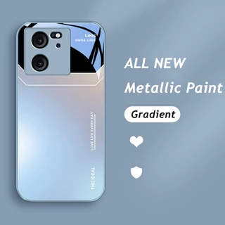 Capa De Luxo Gradiente De Moda Para Xiaomi 13T 13 12T 12 11 Lite Pro Ultra Shockproof Proteção Da Câmera Traseira De Vidro Tinta Metálica