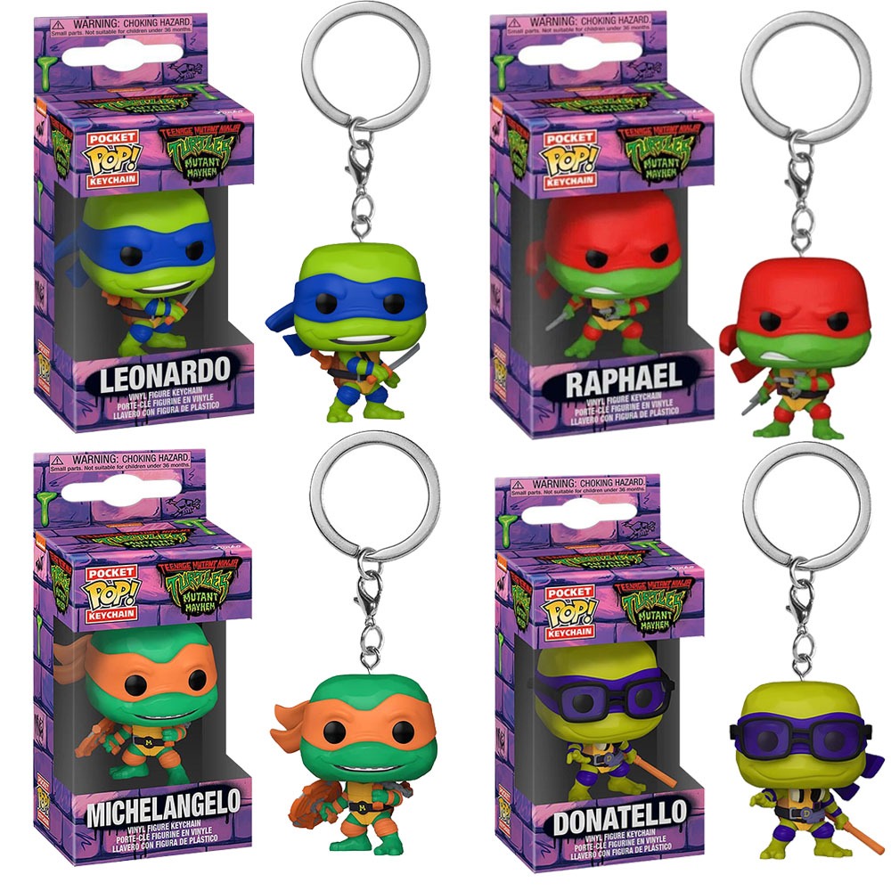 Chaveiro As Tartarugas Ninja  Leonardo, Donatello, Michelangelo e Raphael