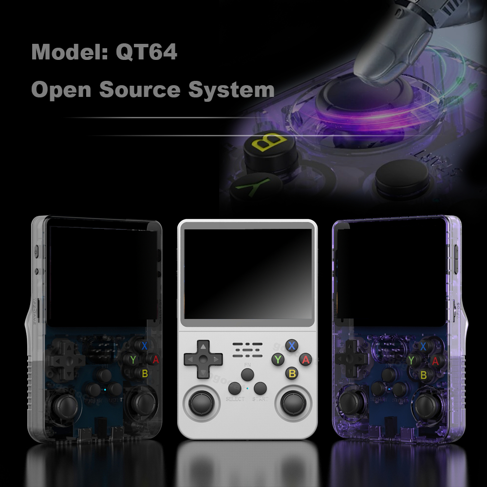 Console De Vídeo Game Portátil Retro Linux Sistema IPS De 3,5 Polegadas Tela De Bolso Pocket Video Player 32GB + 64GB Jogos