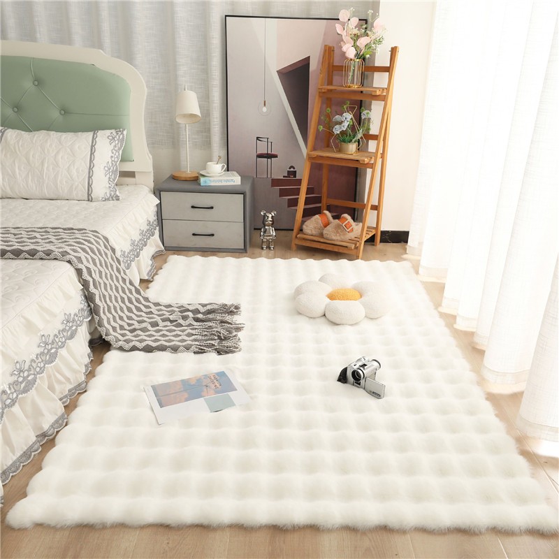 Tapete De Pele De Coelho Ultra Macio Fur Rug Área De Pelúcia Fluffy Cama Baby Crawling Mat Tapetes Para Decoração De Dormitórios
