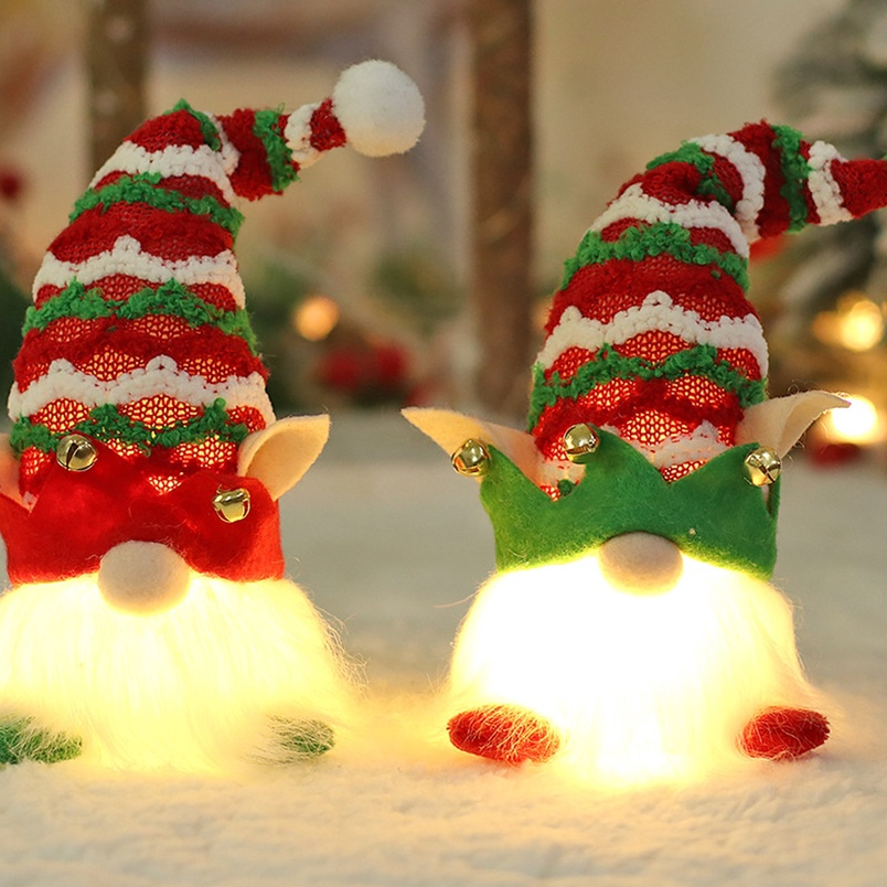 Natal) Boneca Desenho Animado Luminosa Decorativa De Ano Novo