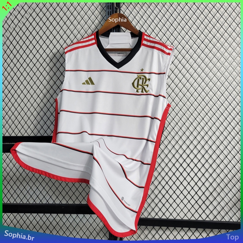 Nova Camisa Do Flamenco Ii Regata Branco Futebol Masculina