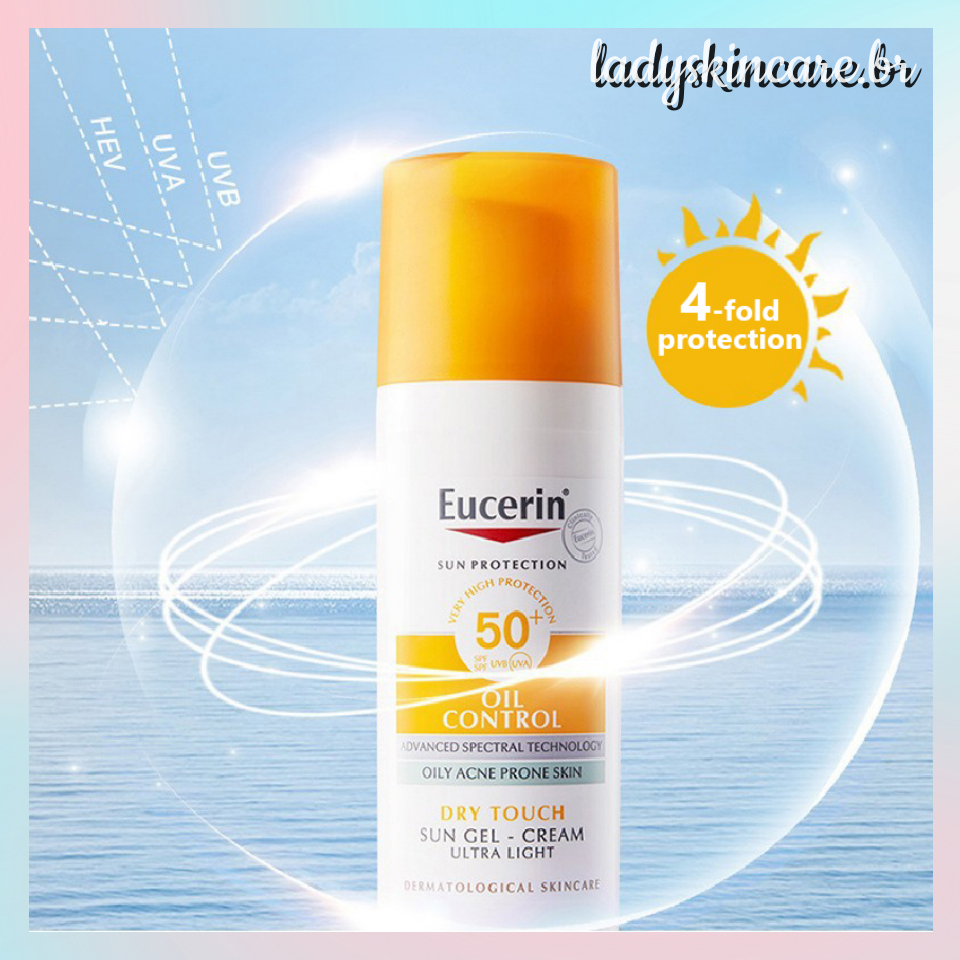 Eucerin Oil Control Sunscreen Gel Creme Protetor Solar FPS 50 + Creme ...