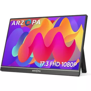 Monitor Portátil ARZOPA , 17.3'A1M 1080P FHD HDR IPS Tela De Computador De Jogos HDMI USB C , Externo Para Cuidados Com em Oferta na Shopee