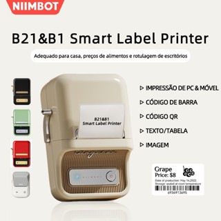 NIIMBOT B21/B1 Impressora Portátil de Etiquetas Bluetooth Térmica Criadora de Etiquetas Adesivas Sem Tinta