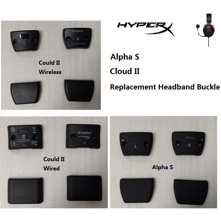 Fivela De Substituição Da Cabeça Dobradiça Plástica Para Kingstone HyperX Pode Alpha/S/Cloud II Wired/Could Wireless Gaming Headset Peças De Reparo Almofada Orelha
