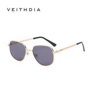 VEITHDIA New Fashion Square Óculos De Sol De Armação Pequena Europeu E Americano Metal Unisex S21229