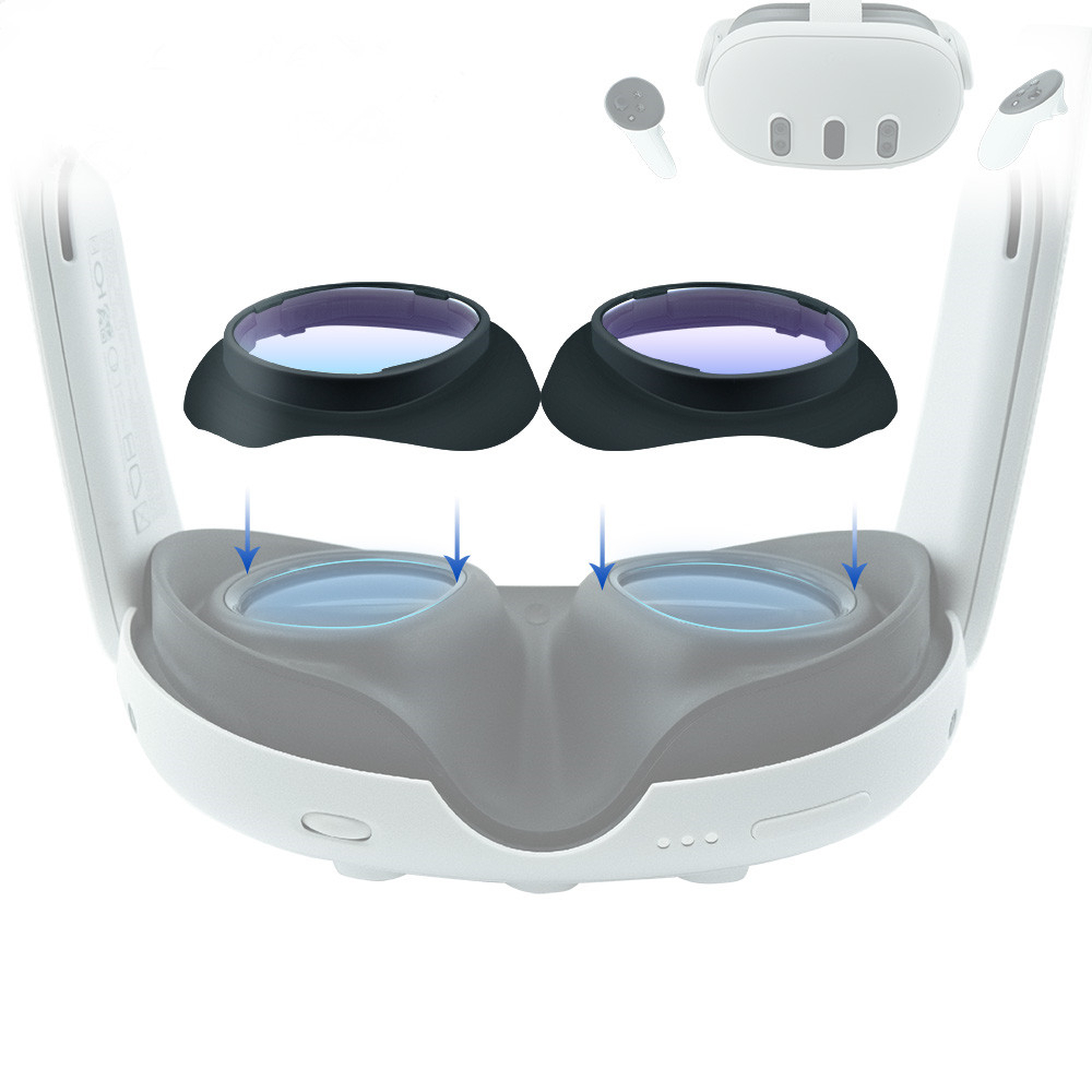 Estrutura De Lente Anti-Luz Azul Para Meta quest 3 VR Proteção De Lentes De Óculos