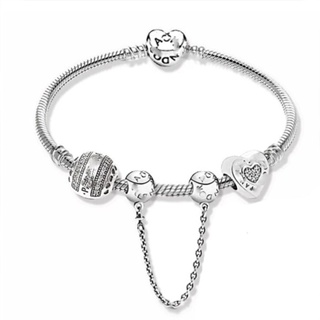 hotsam berloque 925 Encantos Conjunto De Pulseiras De Amor Pingente