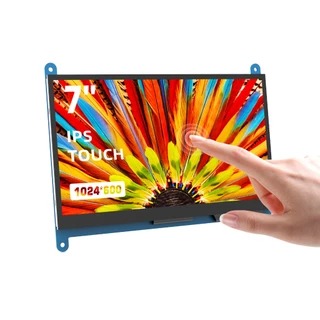 Tela LCD RasPi De 7 Polegadas 1024x600 IPS De 5 Pontos Sensível Ao Toque Capacitiva Monitor HDMI Compatível Com 4 3 2 1 B + A + , Windows 10/8/7 , Drive Free