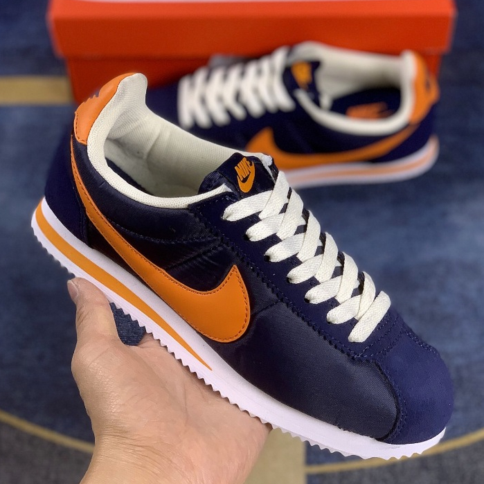 Nike best sale cortez couro