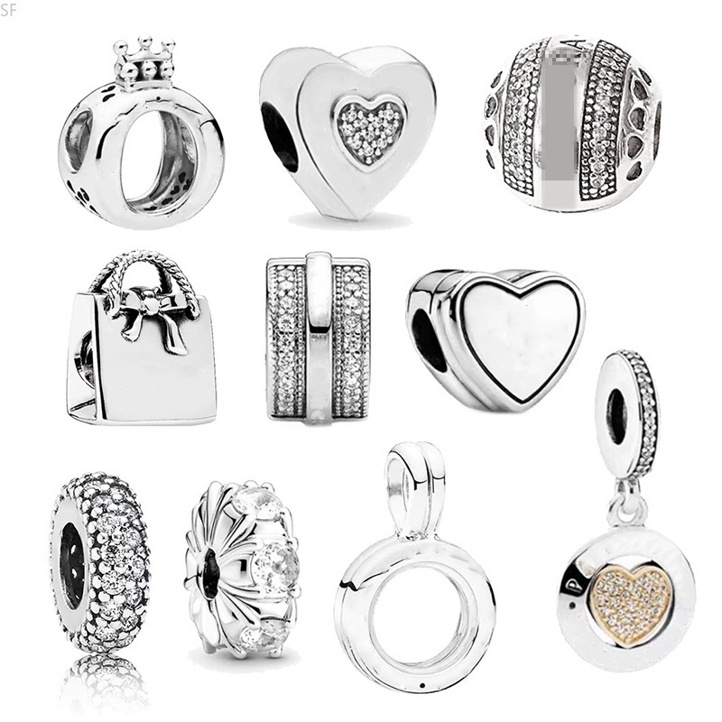 SF Berloque Nova Prata 925 Encantos Pingente De Amor Para Pulseira Acessórios