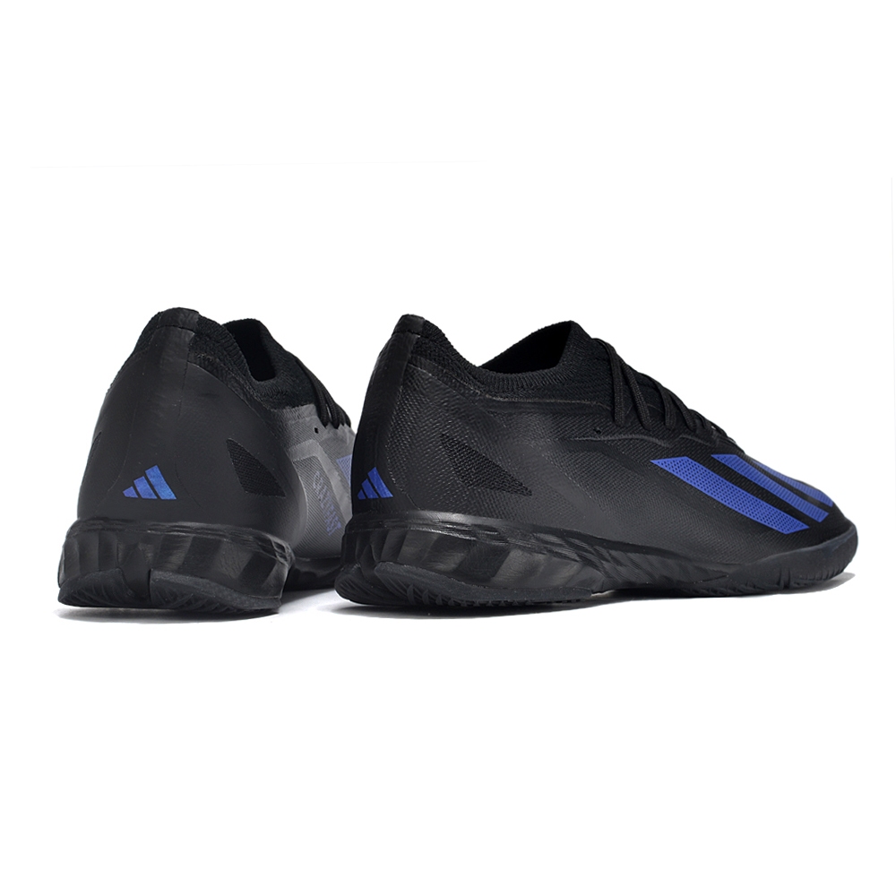 Tênis Chuteira botinha Chuteira De Futsal Messi x X CRAZYFAST.1 IC Sapatos De Futebol black blue