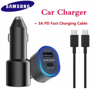 60W Samsung Super Rápido Carregador De Carro Pd Usb Tipo C Porta Auto Cargador 45w Galaxy S23 + S22 5g S21 Nota 20 10 Z