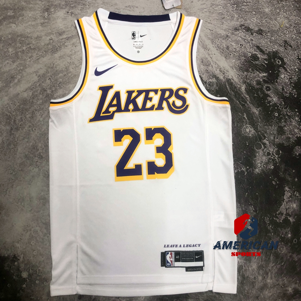 Camisa 2023NBA Camiseta Los Angeles Lakers 23 LeBron James White Swingman Jogador De Basquetebol Jersey