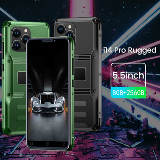 NE Telefone celular i14pro Telefone celular forte de 5,5 polegadas 8GB RAM 256GB ROM