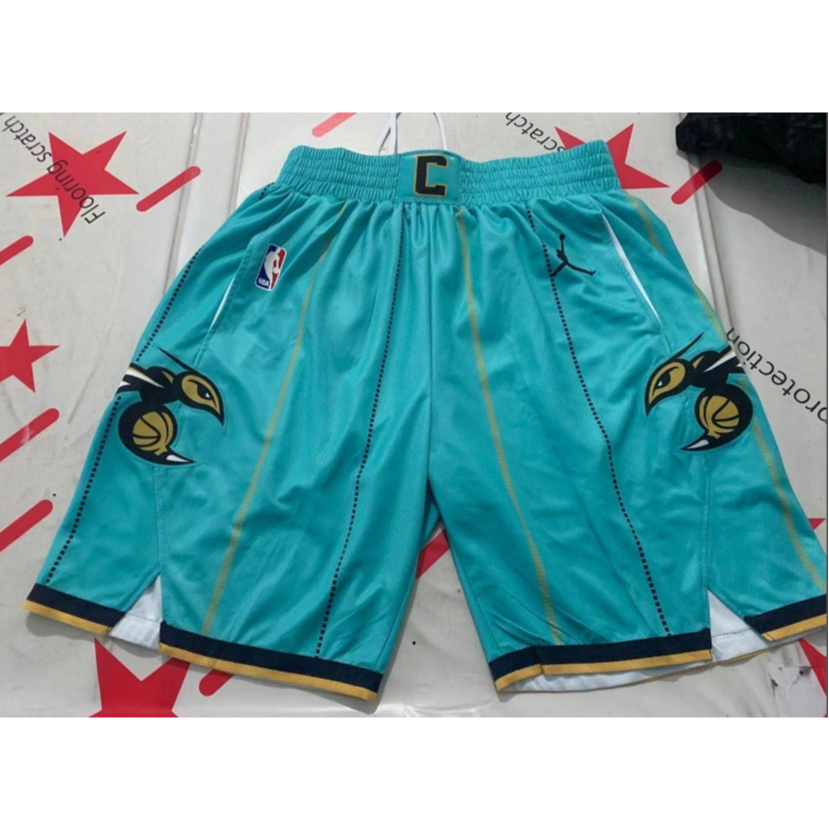 Calça De Basquete Charlotte Hornets Versão Prensada A Quente NBA