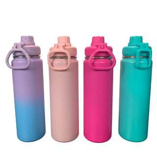 Garrafa De Água Isolada 750ml/1000ml/1200ml Esportiva De Aço Inoxidável Copo Térmico Multicolor De Grande Capacidade Portátil Ao Ar Livre Impressão Laser Personalizar Nome