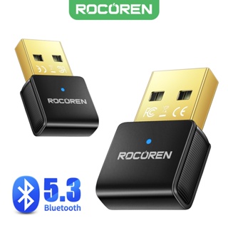 Adaptador Receptor Rocoren USB Bluetooth 5.3 Transmissor EDR Dongle Para PC Transferência Sem Fio Fones De Ouvido Mouse
