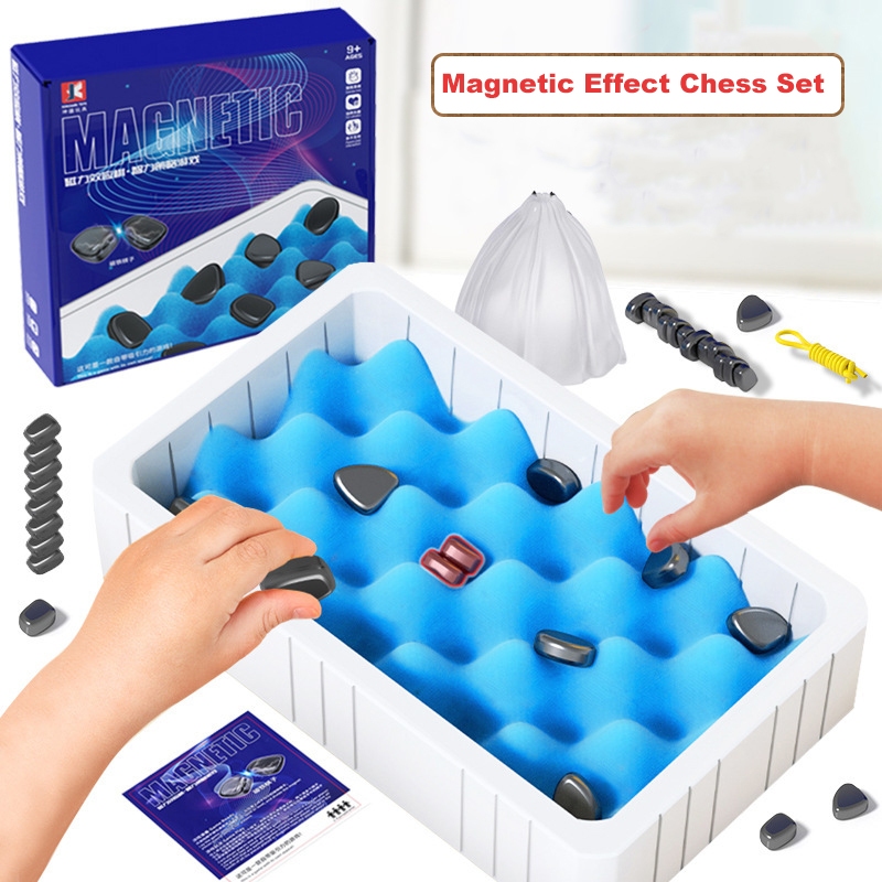 Jogo De Xadrez Magnético Tabuleiro De Pedra Magnética Batalha Educacional Para Crianças Presente De Natal